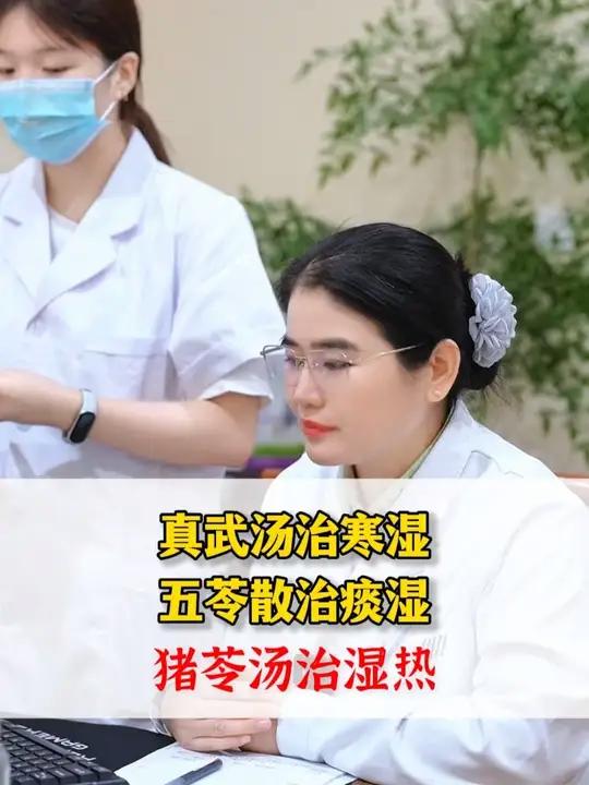 真武汤治寒湿,五苓散治痰湿,猪苓汤治湿热。