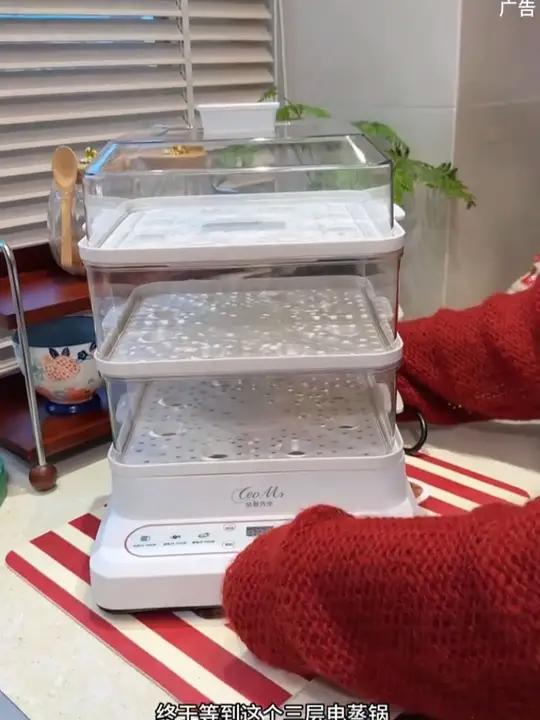 这个可是总裁先生的三层电蒸锅,大品牌,品质有保障,使用安全又放心!三层电蒸锅总裁先生蒸锅蒸