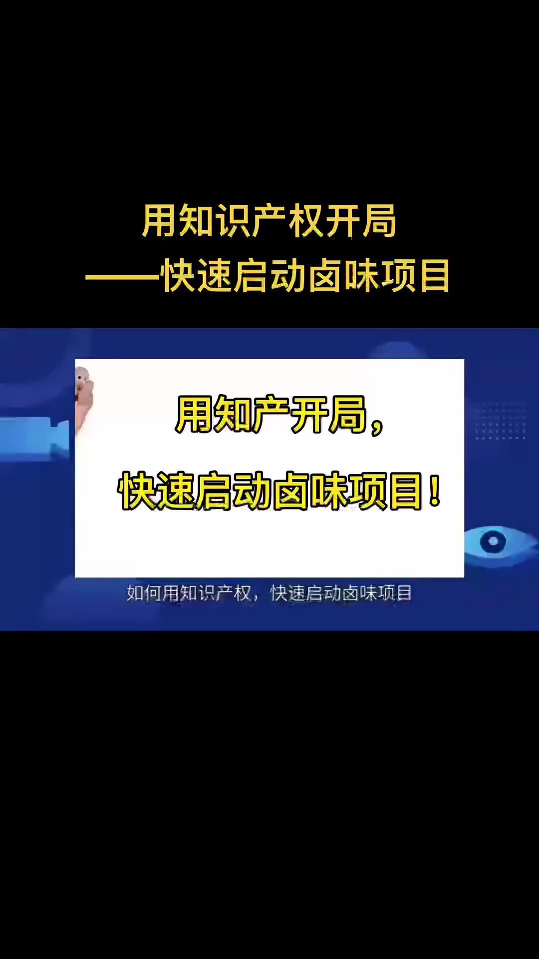 用知识产权开局,快速启动卤味项目!商标授权 商标取名 品牌logo设计 创业 老板思维 新