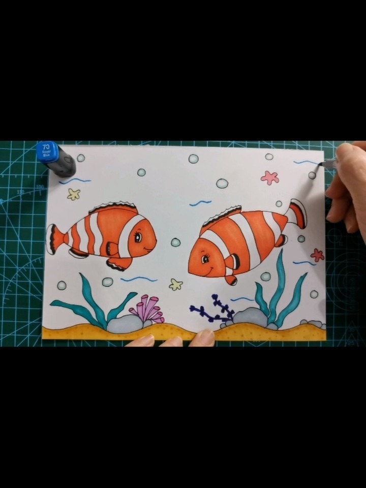 可爱的小丑鱼 简笔画 儿童画 零基础学画画