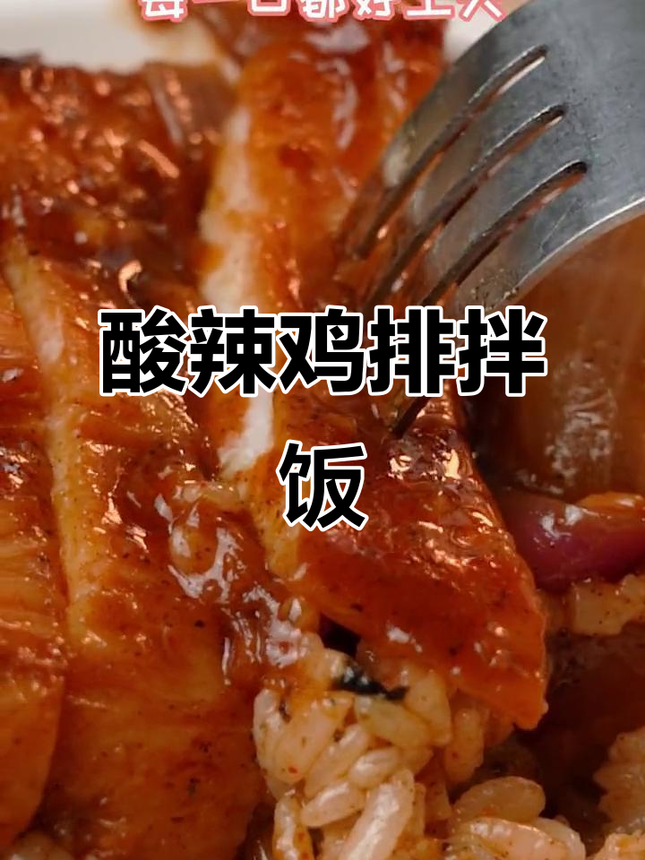 韩式炸鸡排配酸辣酱,米饭与浓郁汤汁完美结合