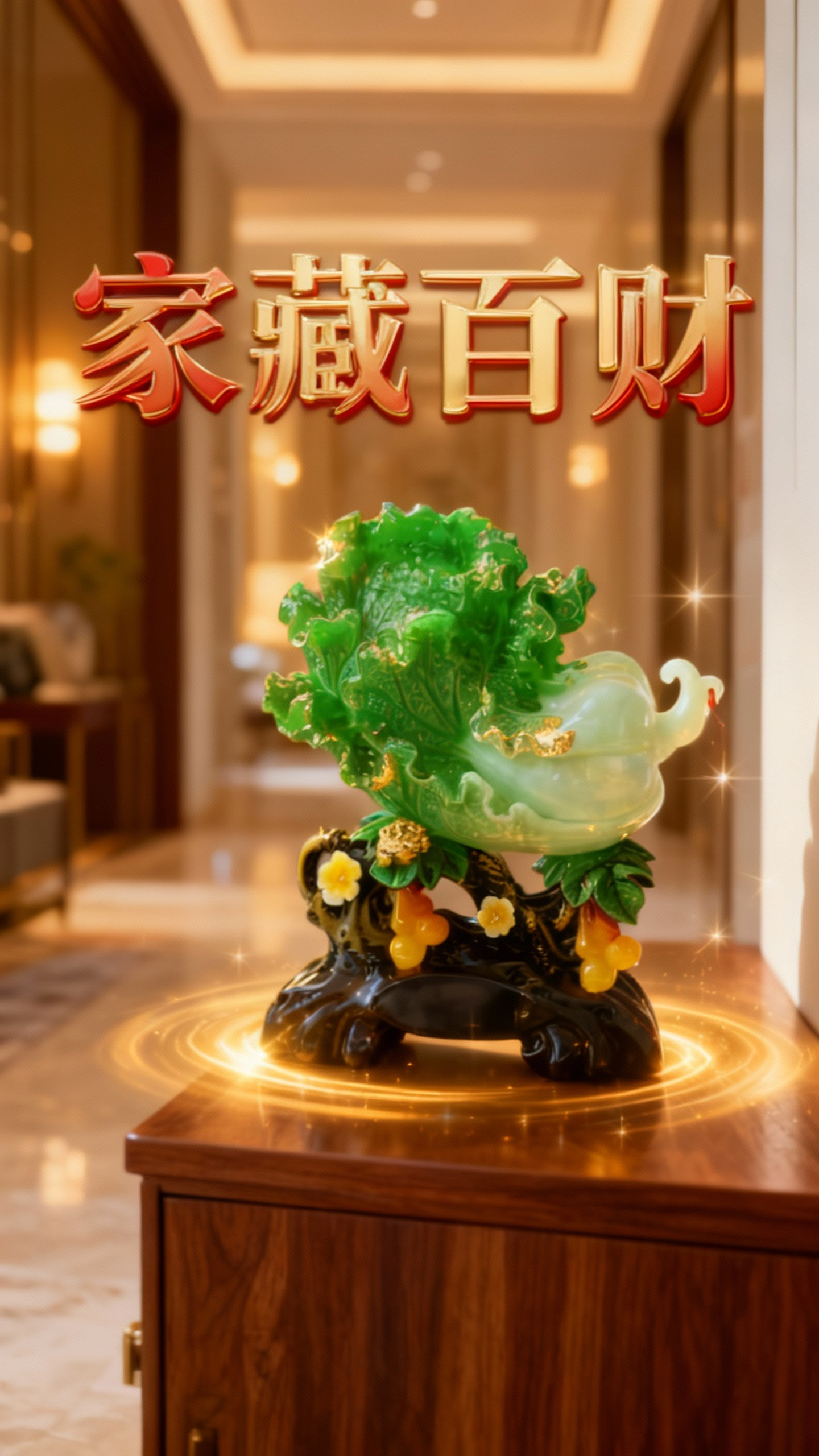 白菜摆件,招财进宝