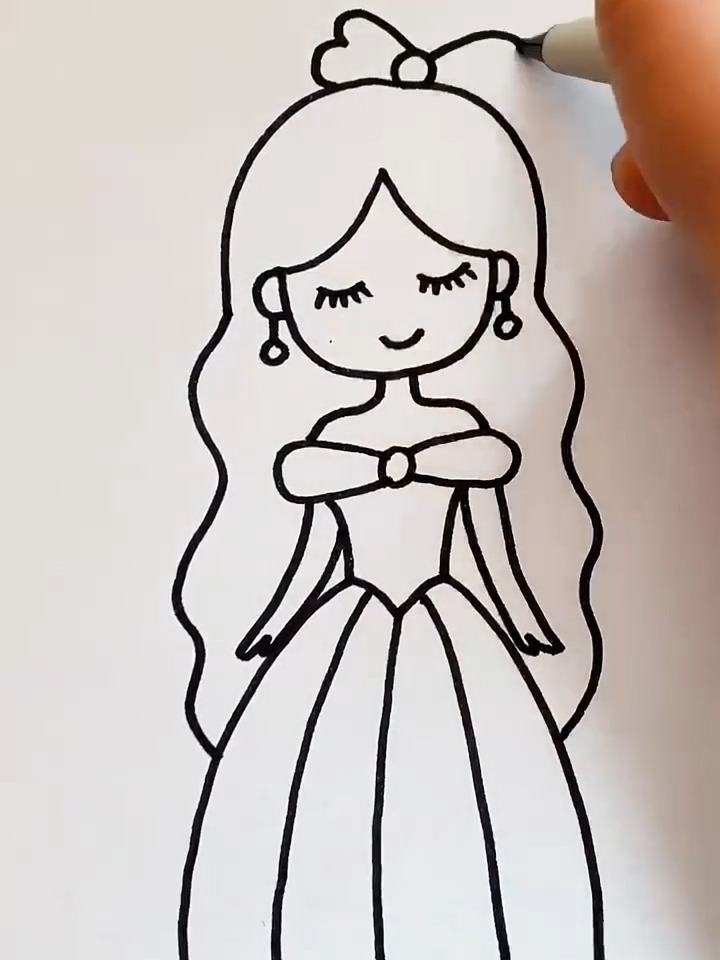 小公主简笔画