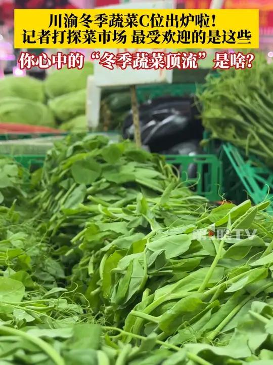 !11月13日,记者实地打探重庆菜市场后发现,川渝人冬季最爱的蔬菜还得是豌豆尖、萝卜、折耳