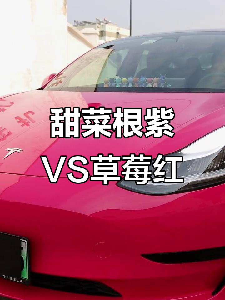 甜菜根紫与草莓红大比拼,特斯拉Model3颜色选择揭秘