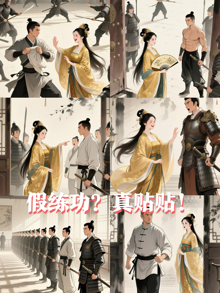 大小姐练武场疯狂贴贴,肌肉男们慌了!