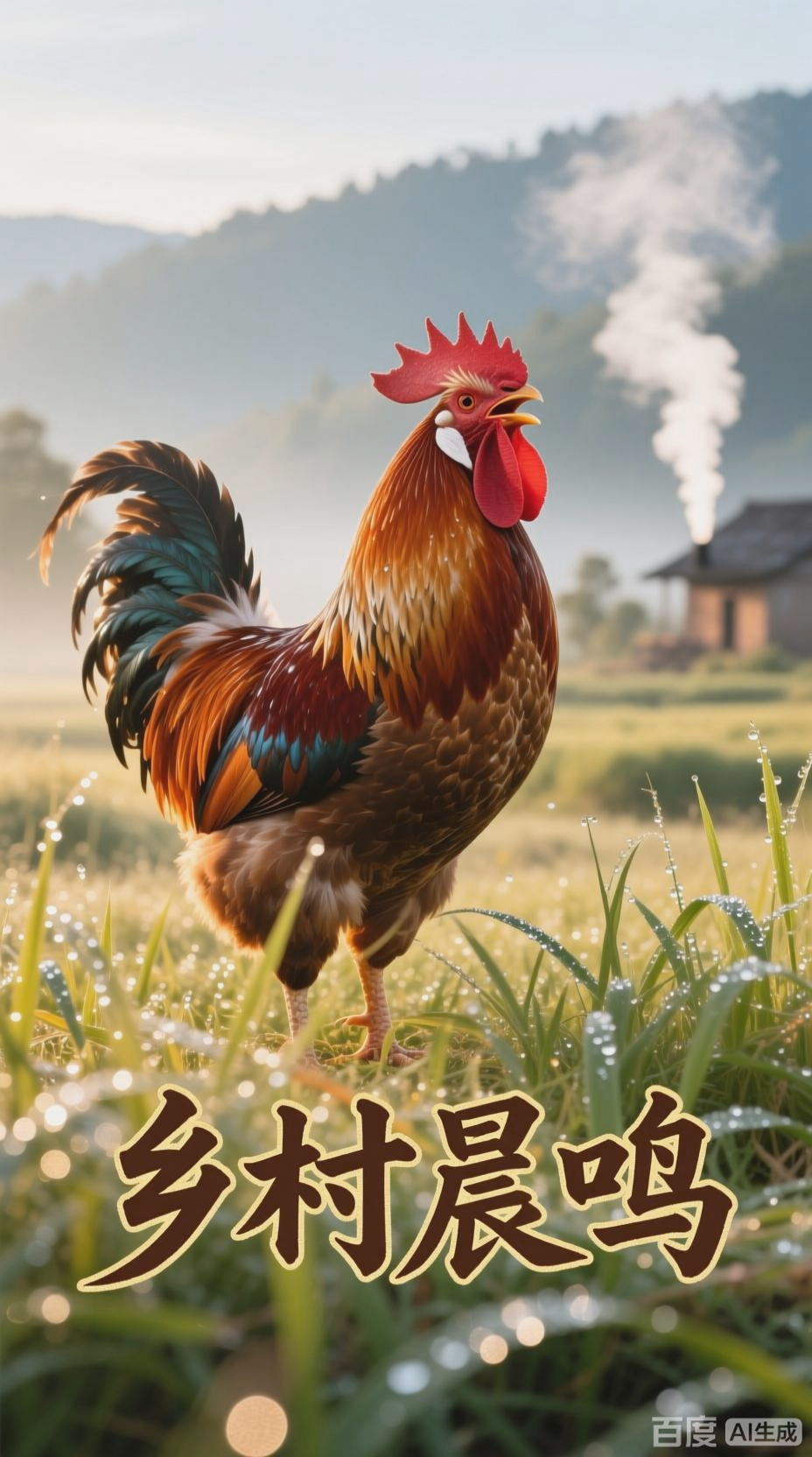 公鸡打鸣，自然之声的清晨序曲