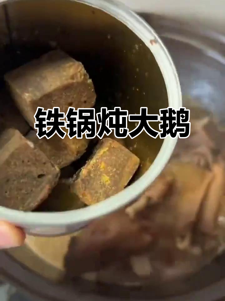 铁锅炖大鹅,山楂红糖上色快,味道鲜美又滋补