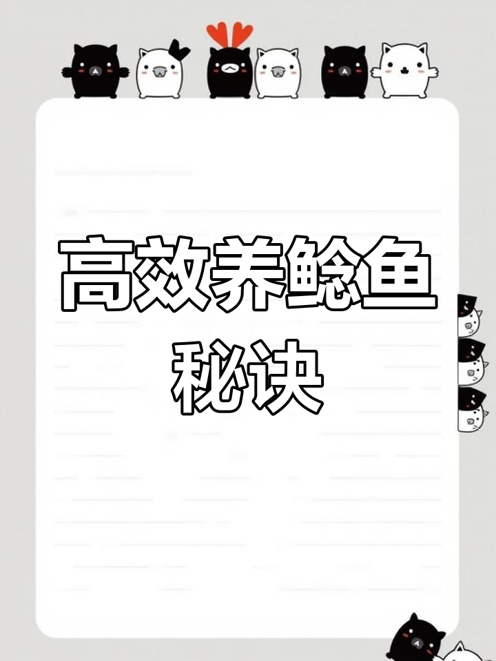 大口鲶鱼养殖技巧:快速生长与饲料选择