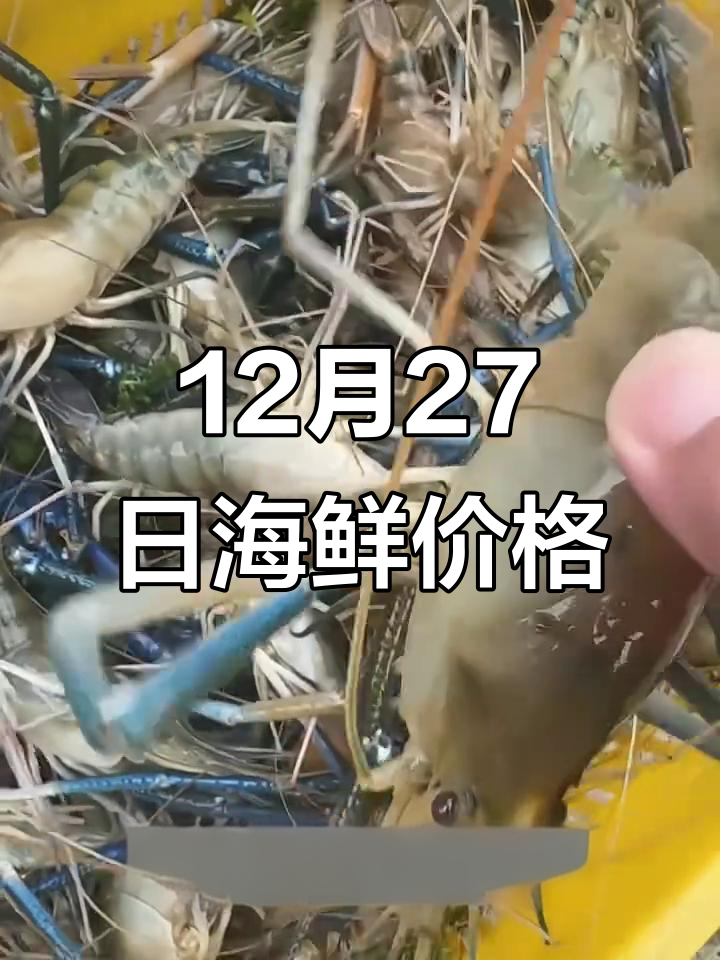 12月27日海鲜批发市场报价,罗氏虾、大闸蟹等一应俱全