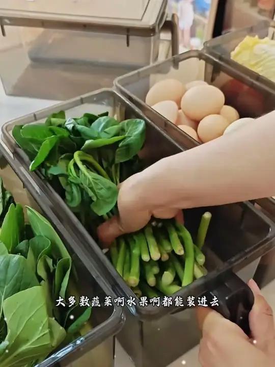 「5升超大号5个装」冰箱收纳盒厨房水果手柄保鲜盒大容量鸡蛋收纳盒2