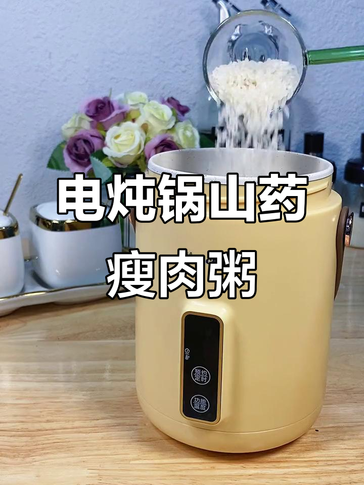 冬季滋补山药冬菇瘦肉粥，电炖锅轻松做出美味汤品