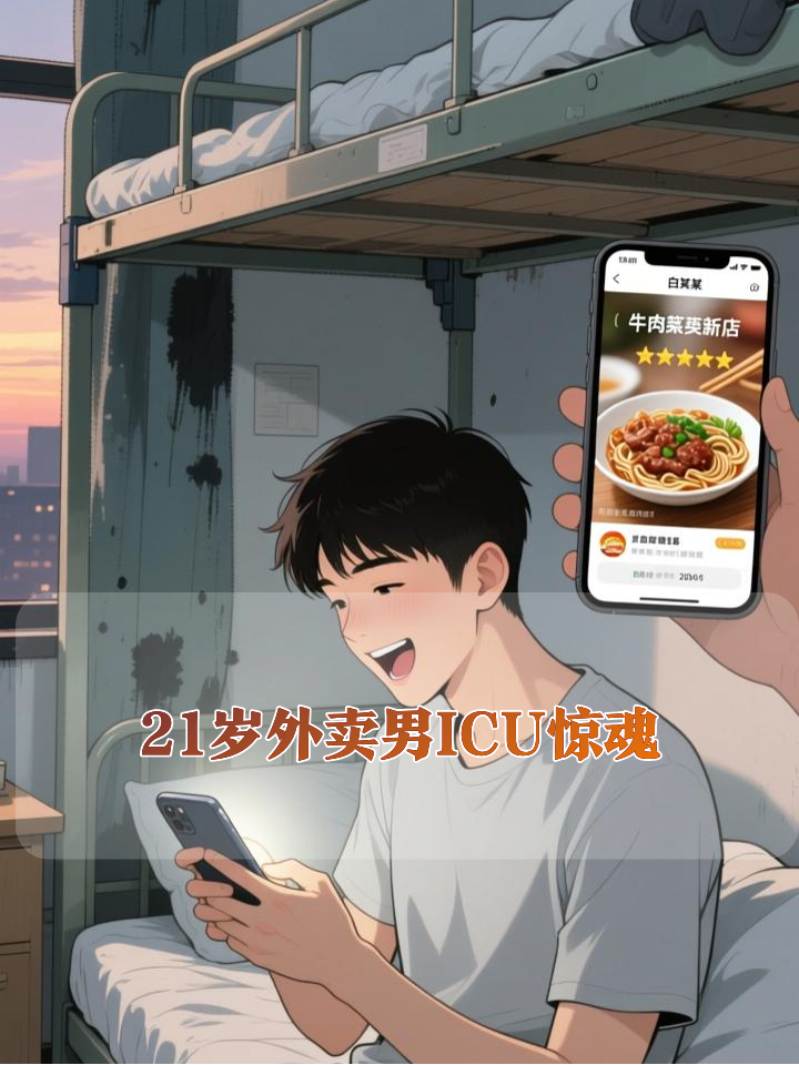 21岁男子每天午晚餐都吃外卖,一碗牛肉面后肚胀进了ICU