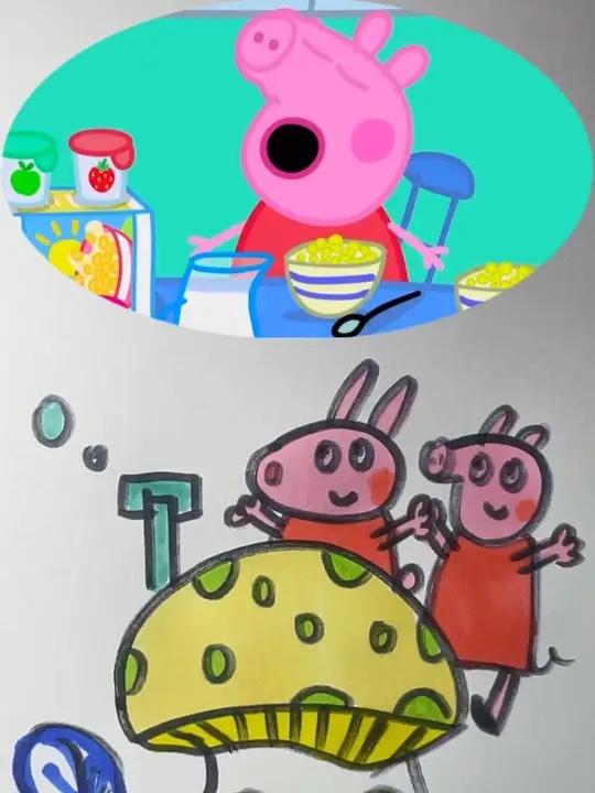 小猪佩奇动画片简笔画#画画#儿童动画#启蒙早教#简笔画#手绘 小猪佩奇动画片简笔画#画画#