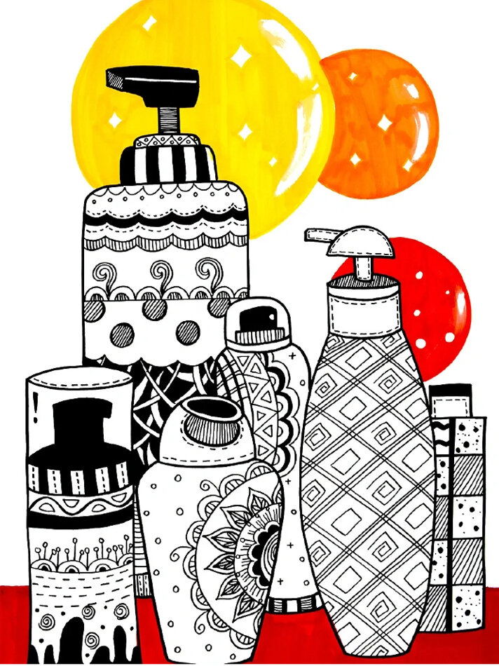 儿童创意/线描写生课程《瓶瓶罐罐的艺术》