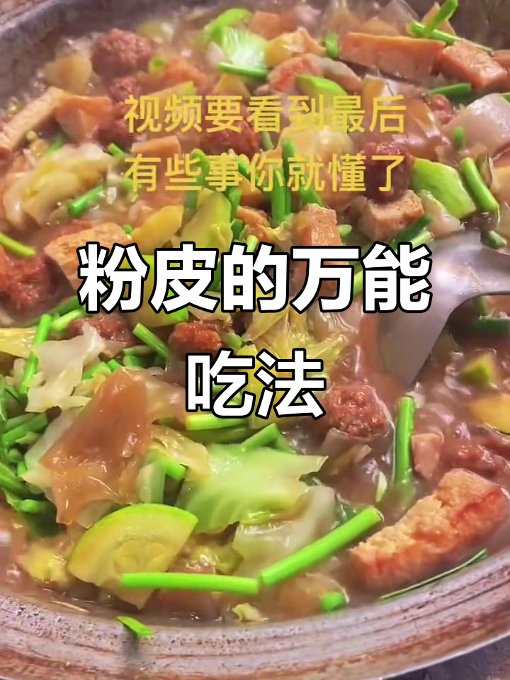 红薯粉皮炖菜绝妙,绿豆粉皮百搭,各种做法都美味!