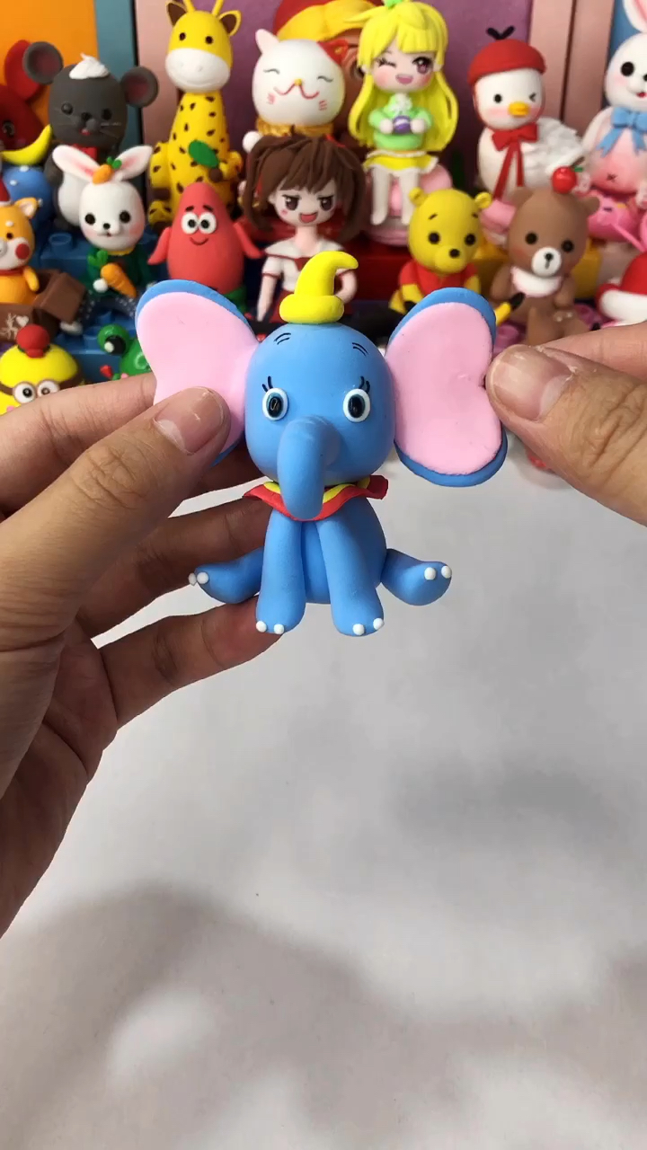 简单粘土教程动物小飞象