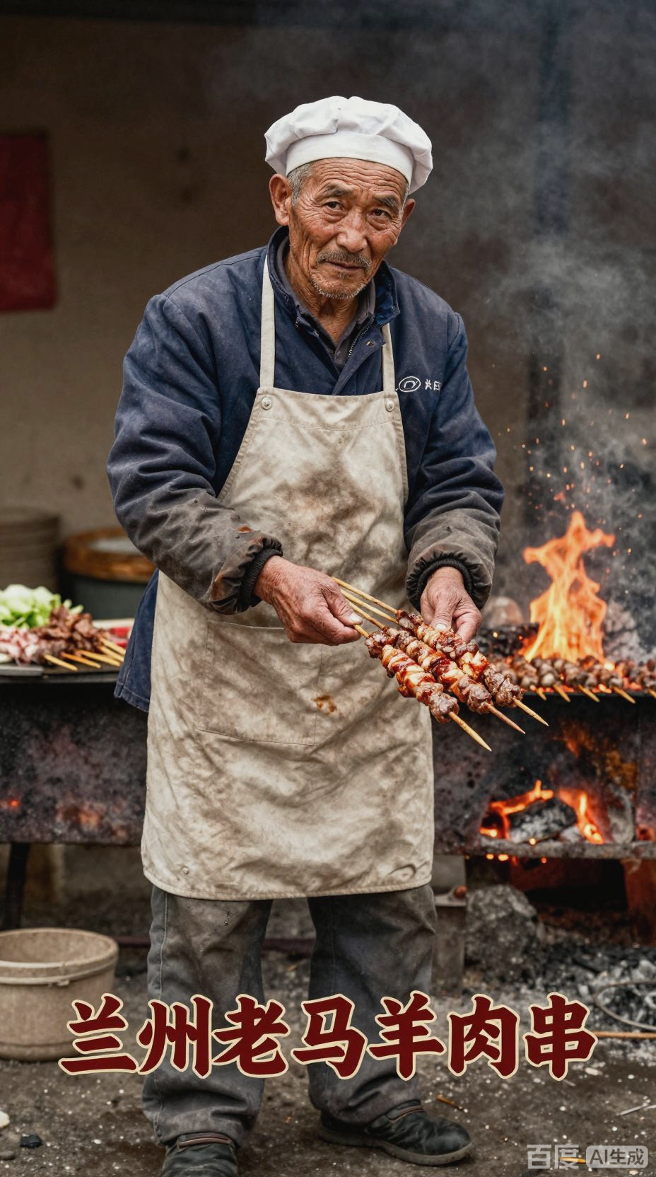 兰州老马羊肉串，焦香鲜辣的风味传奇