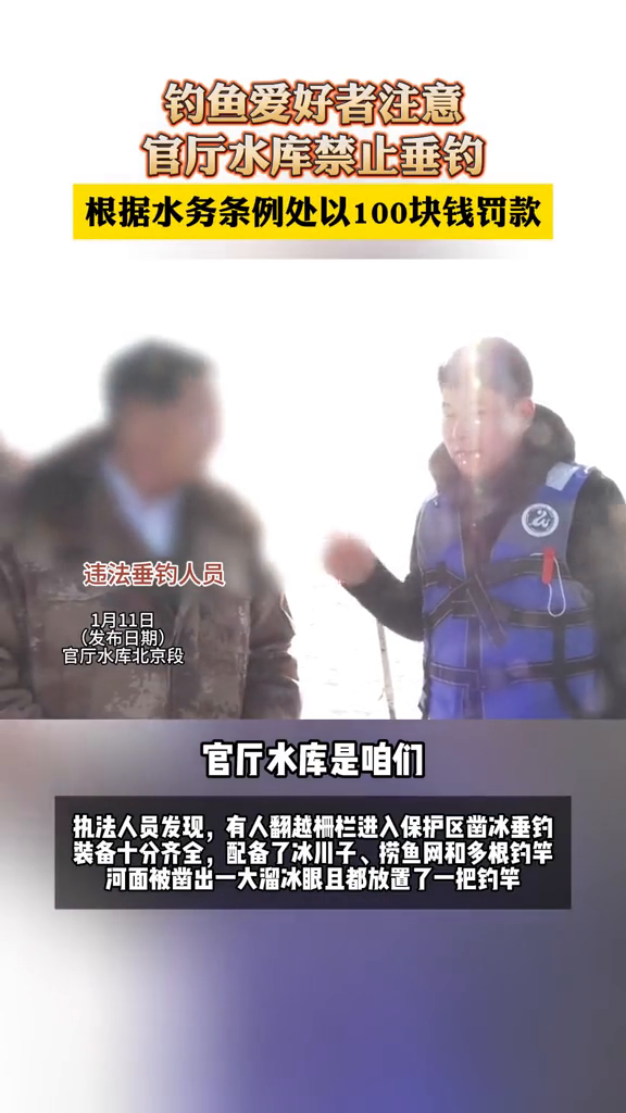 钓鱼爱好者注意,官厅水库禁止垂钓