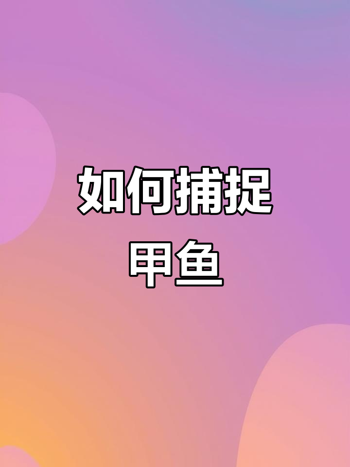 甲鱼抓捕技巧大揭秘，轻松学会这些方法