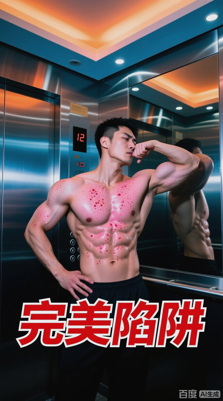 肌肉男的洗澡尴尬日常
