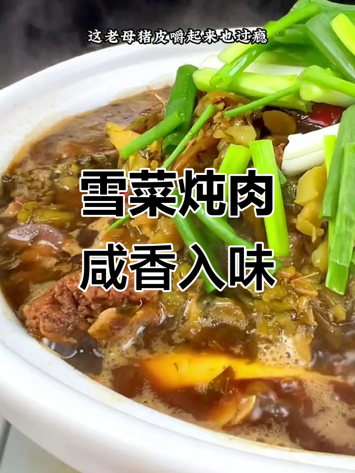 雪菜炖猪肉,鲜香脆嫩,米饭必备的下饭神器
