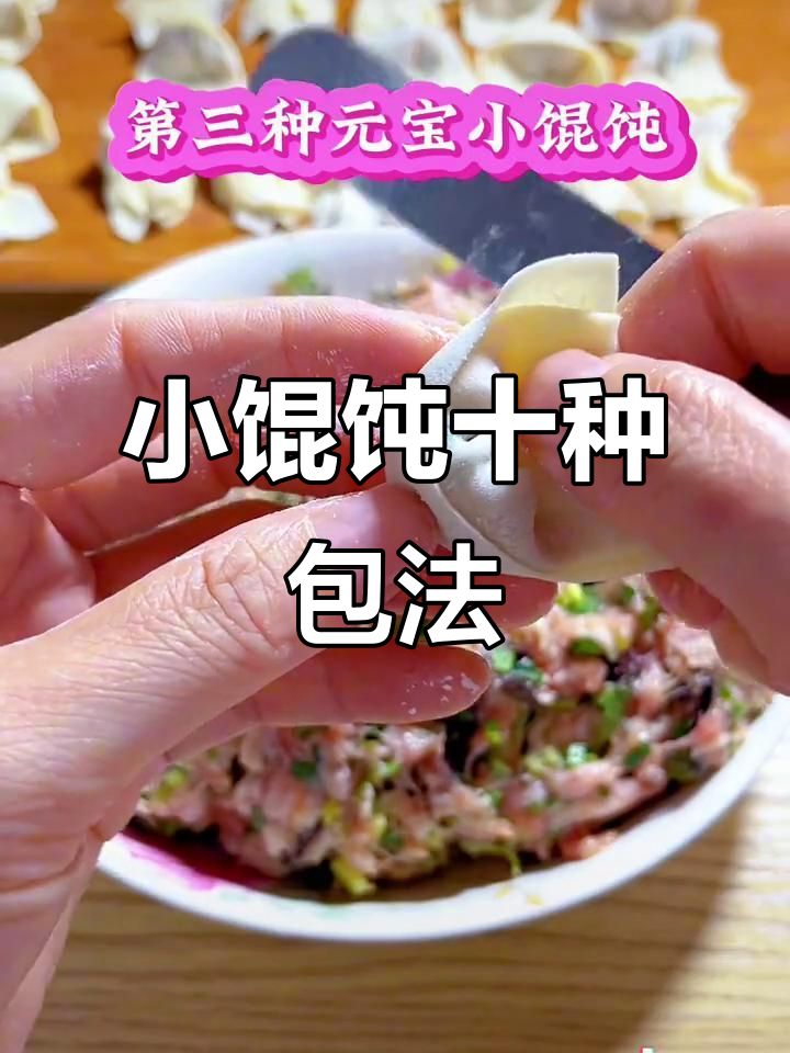 10种鲜肉小馄饨包法，学会这些让你秒变厨房达人