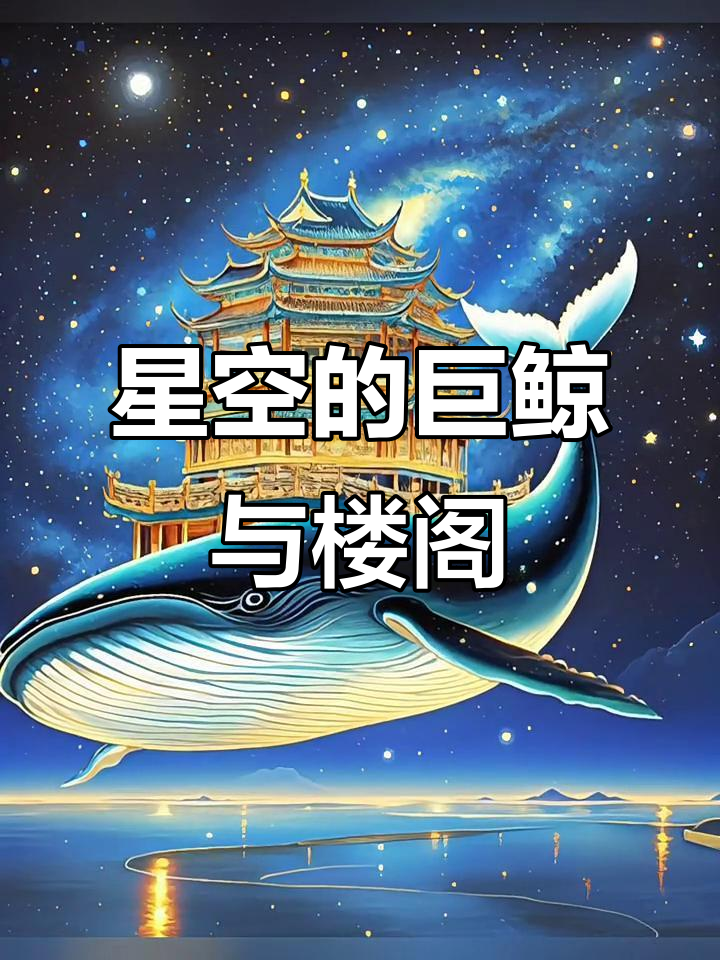 传说中的星空鲸鱼,背负着空中楼阁飞翔