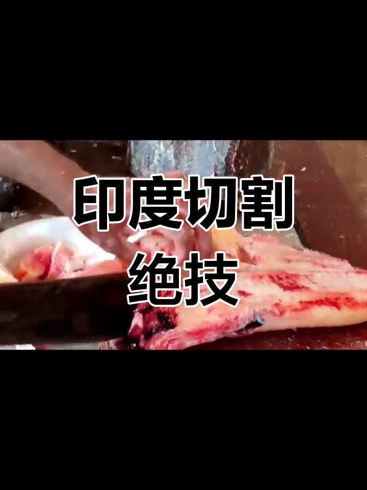 印度切鱼师精湛技艺,鲶鱼肉肥油多,令人垂涎