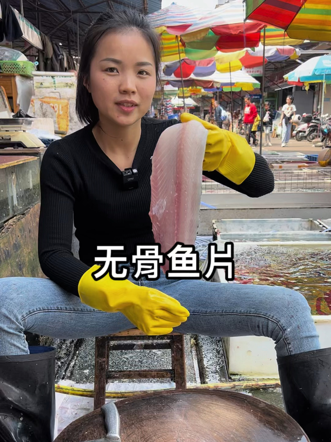 看菜市场美女是怎么切无骨鱼片的