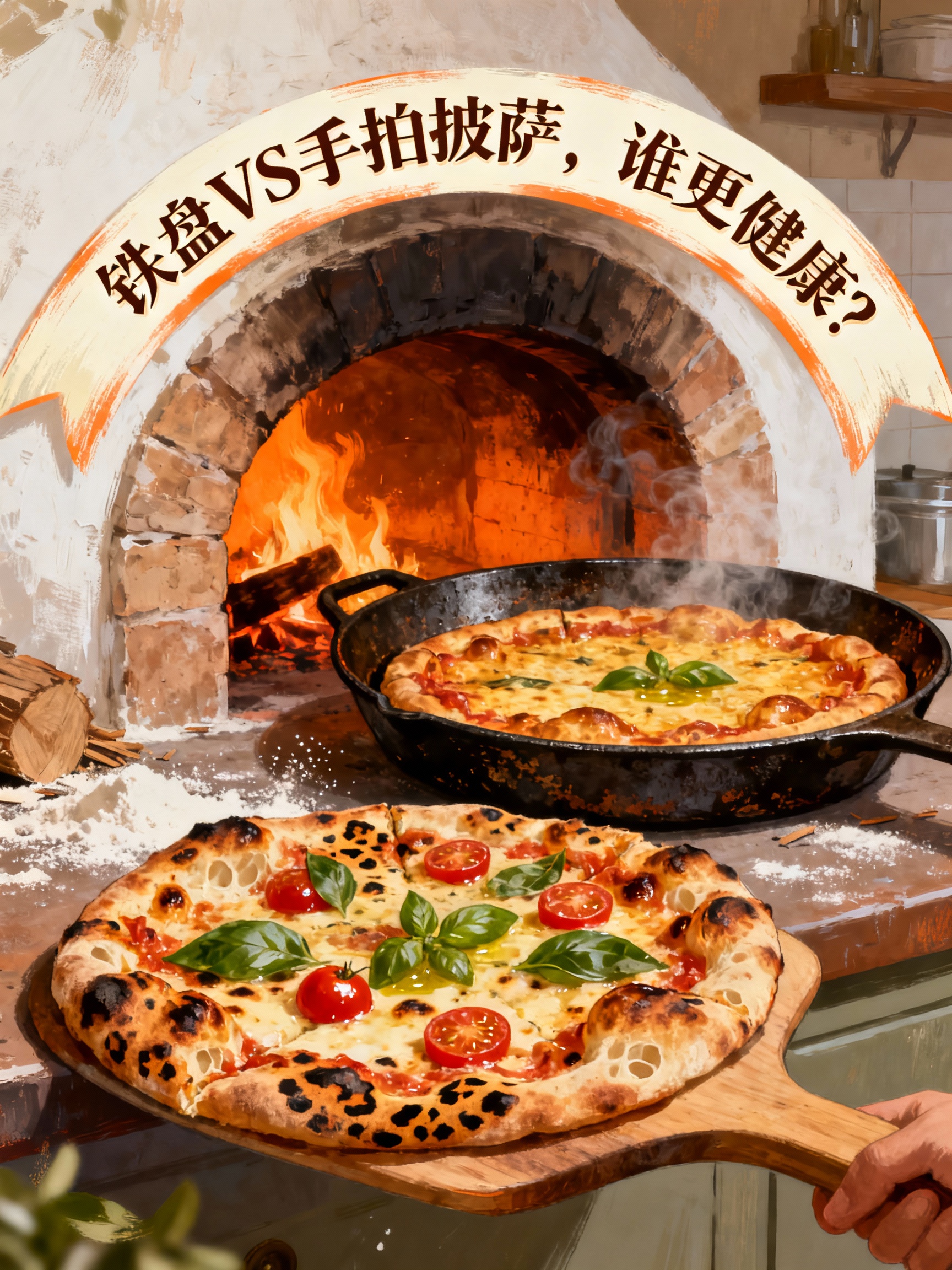 铁盘VS手拍披萨，谁更健康？