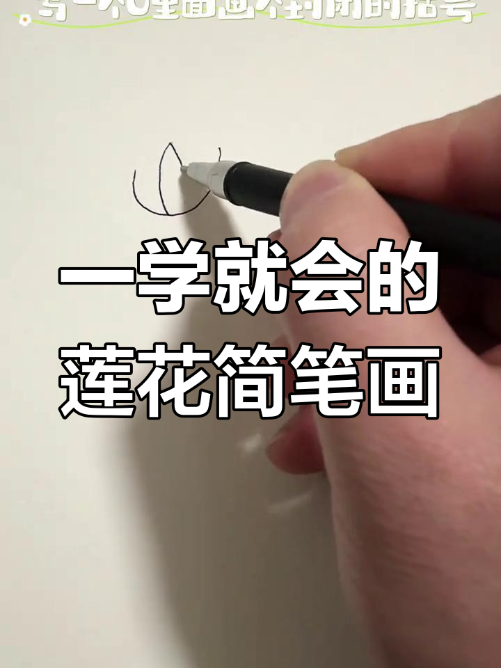 简单莲花画法,孩子轻松学会