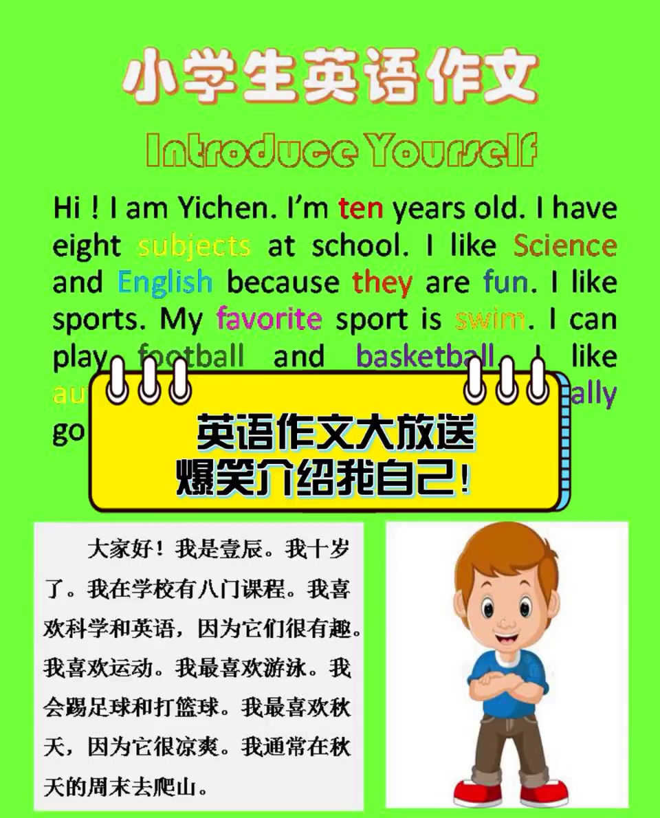 英语作文大放送,爆笑介绍我自己!