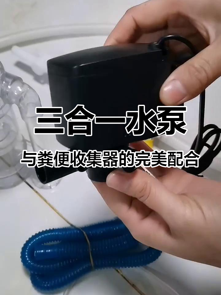 鱼缸三合一水泵搭配粪便收集器,轻松解决水质问题