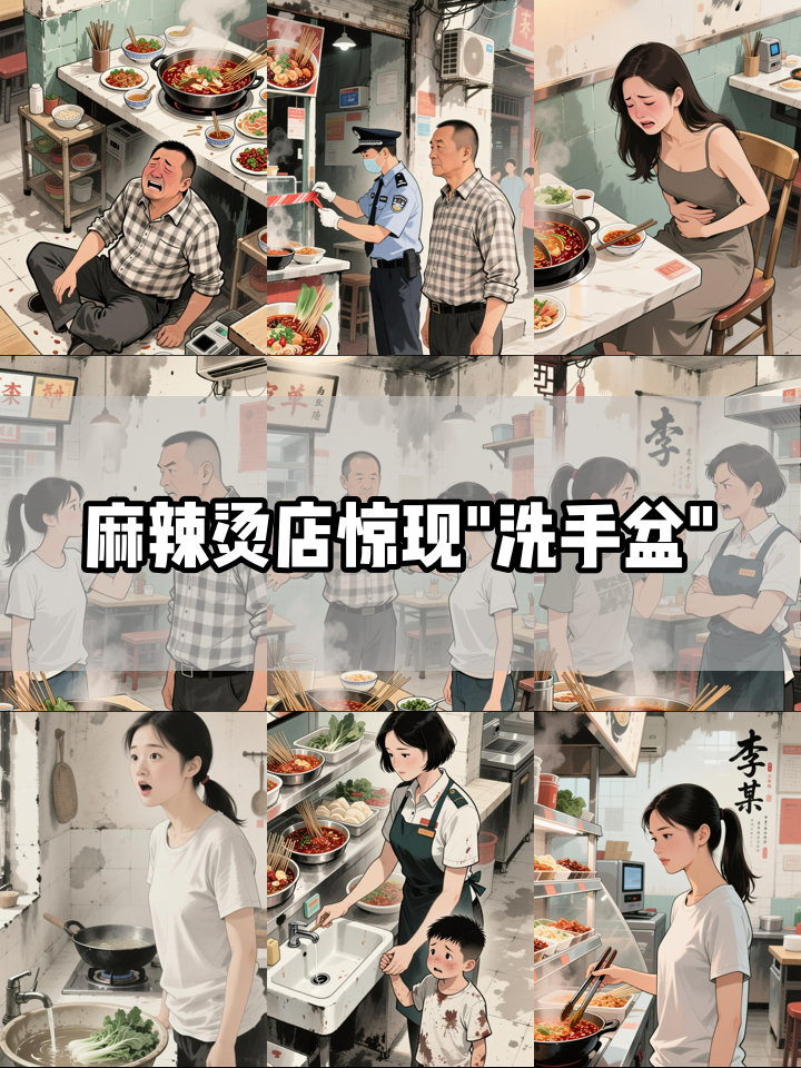 麻辣烫店员用选菜盆给孩子洗手搓灰 顾客：很恶心 不会再去