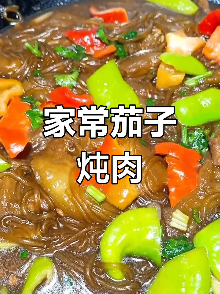 茄子炖肉,家常味十足!简单步骤教你做美味晚餐