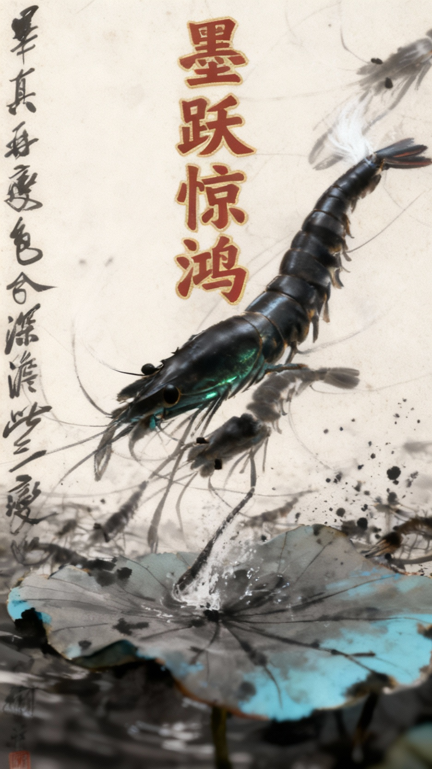 齐白石虾的动态水墨哲学