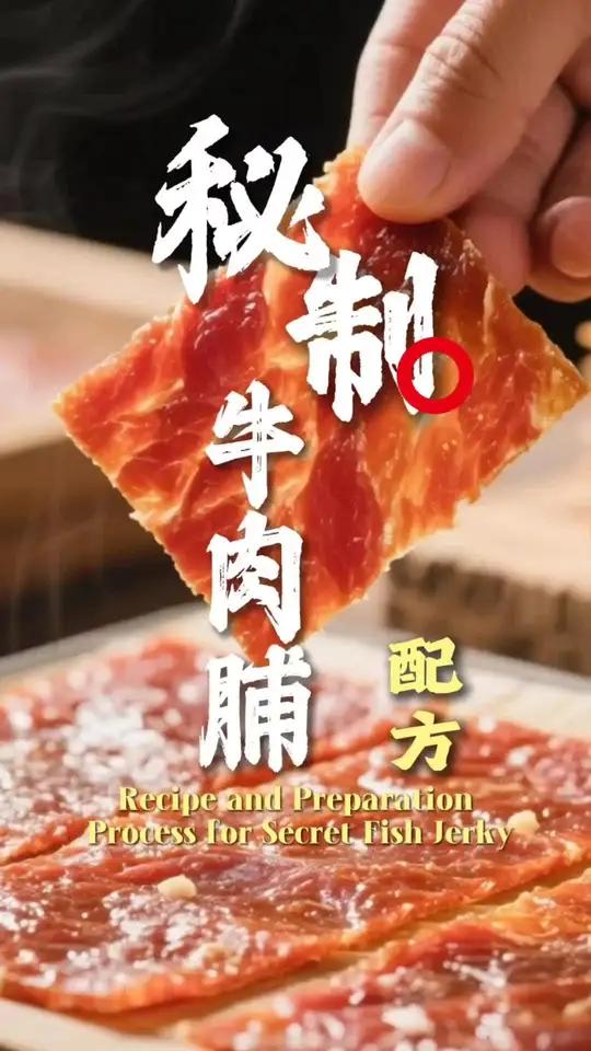 离谱了吧!为啥牛肉脯是这样的?简直太好吃了!快来学!九稞一个视频教会你!