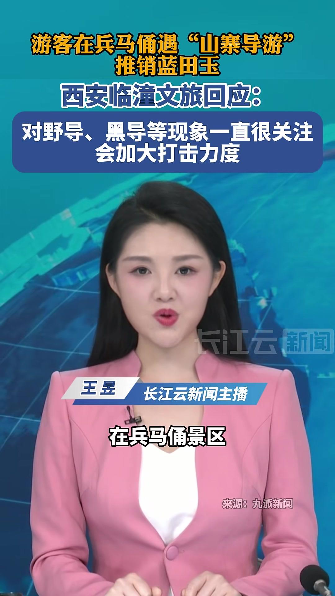 游客在兵马俑遇“山寨导游”推销蓝田玉西安临潼文旅回应:对野导、黑导等现象一直很关注,会加大
