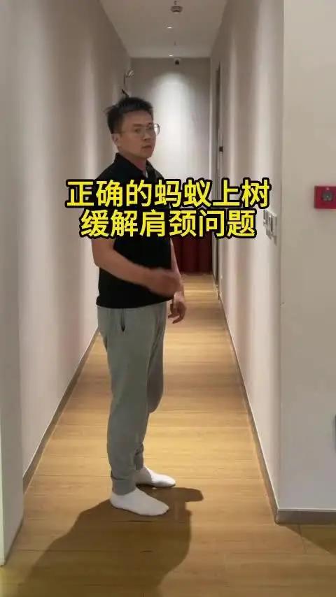 蚂蚁上树你会做吗?正确的蚂蚁上树,确实可以改善肩颈问题