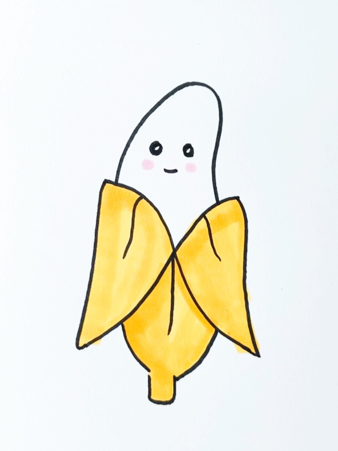 一学就会,简单又可爱的香蕉简笔画