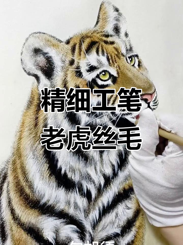 工笔画老虎丝毛技巧,细节决定成败