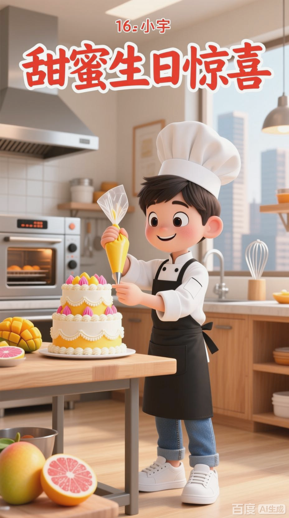 07后烹饪新星的杨枝甘露蛋糕之旅