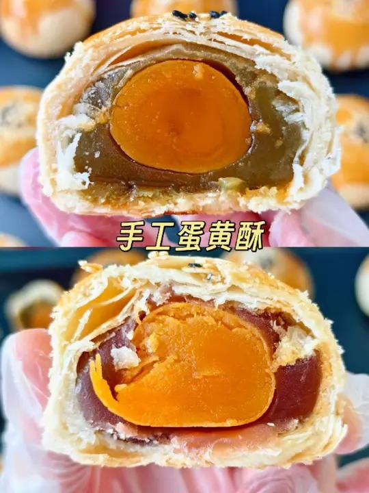自用多年的蛋黄酥配方香酥掉渣巨好吃 蛋黄酥配方：1油皮：中筋面粉155克 猪油60克(凝固