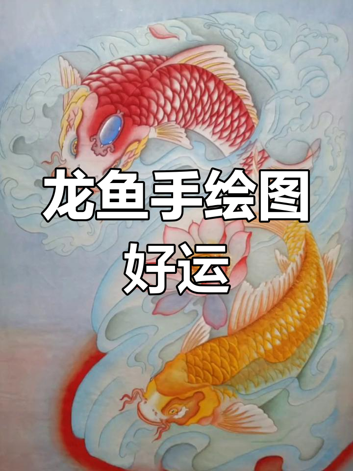 手绘龙鱼带来好运,财运滚滚来