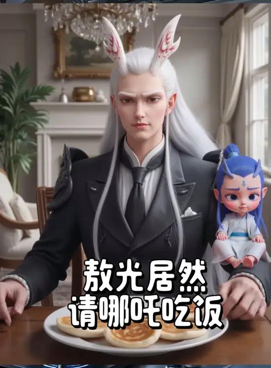 敖光居然请哪吒吃饭 哪吒2敖光敖丙藕饼cp师傅