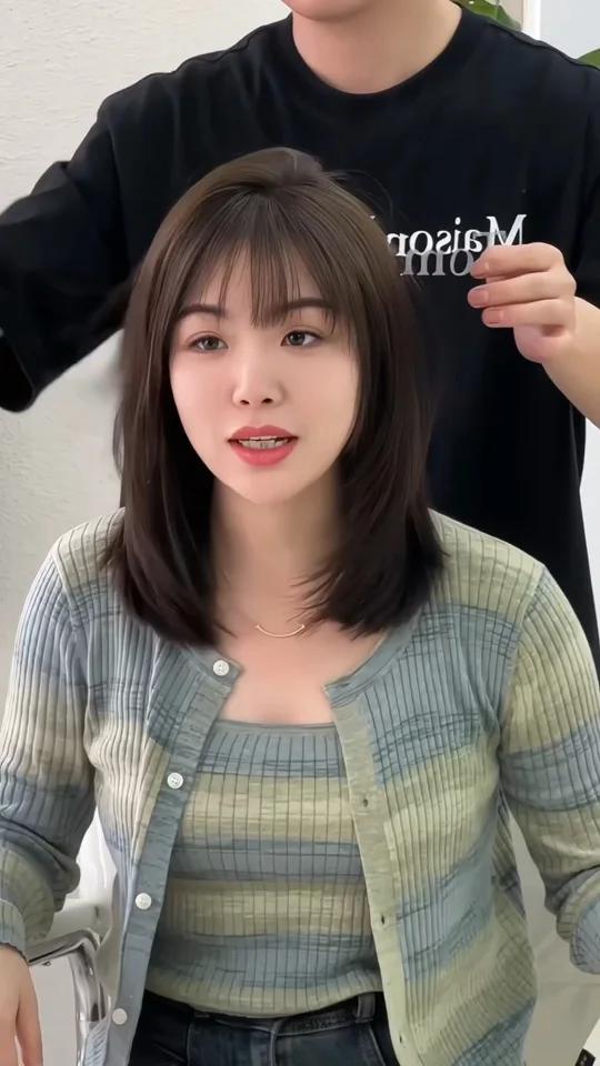 不挑脸型的温柔锁骨发～可散可扎太漂亮啦!|2024年最显脸小发型齐肩锁骨发!圆脸发型 女生