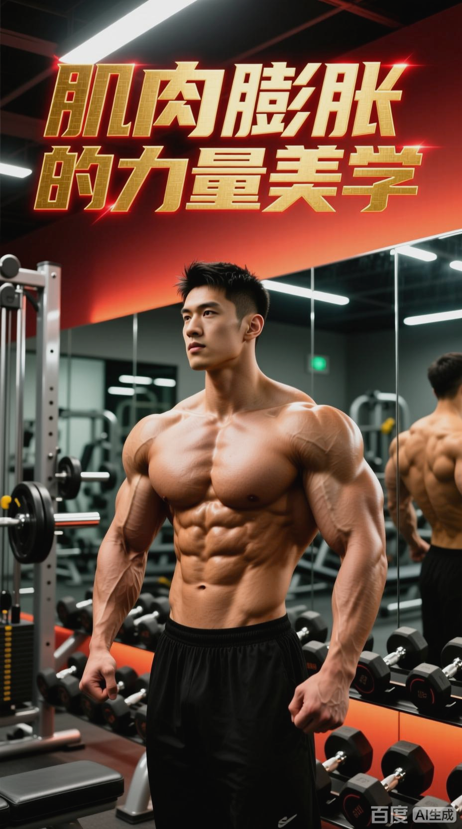 肌肉膨胀的力量美学