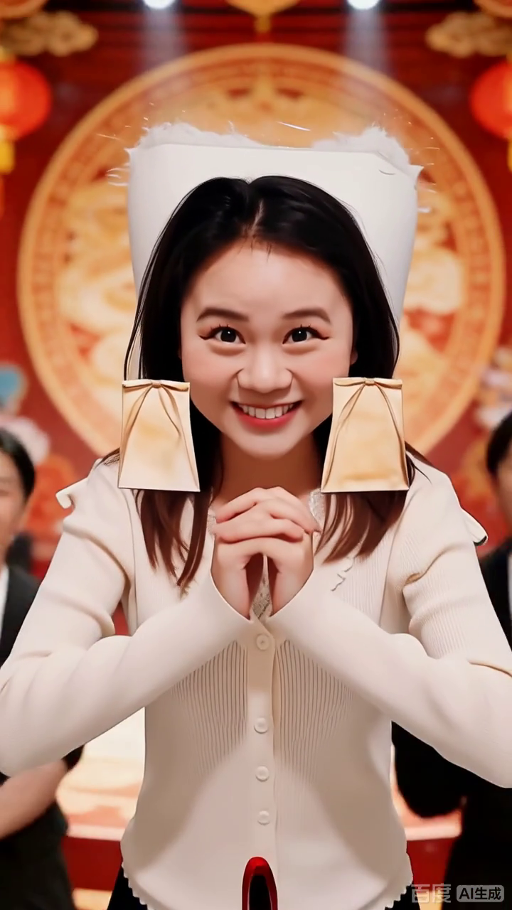 头顶年糕的萌系少女