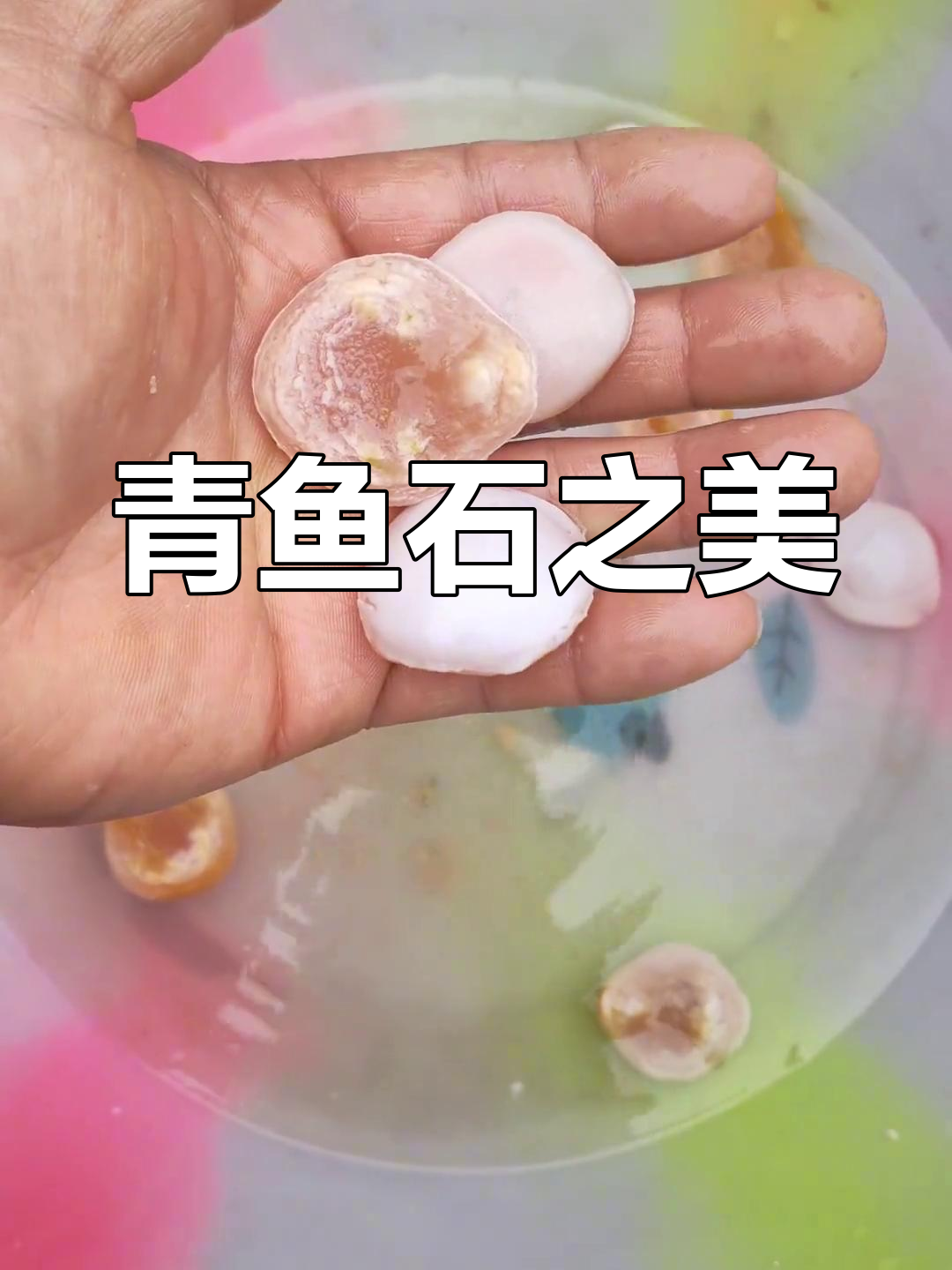 青鱼枕骨下的宝石,打磨后光彩夺目